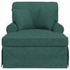 vidaXL Chaise Lounge mit Rock Dunkelgr&uuml;n 91 x 157 x 91 cm Stoff