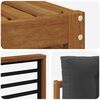 vidaXL Outdoor-Sofagarnitur mit Kissen 5 pcs Natur und Anthrazit