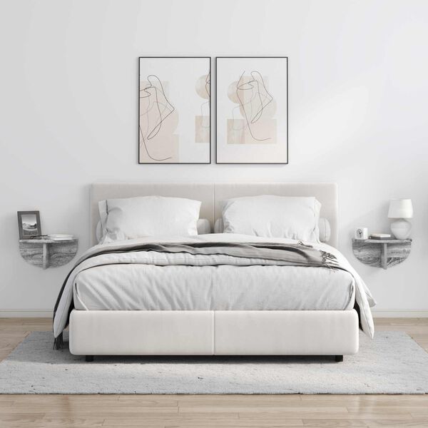 vidaXL Wandregal Graues Sonoma 38 x 19 x 19 cm Holzwerkstoff