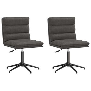 vidaXL Esszimmerst&uuml;hle 2 Stk. Schwarz Kunstleder