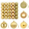 vidaXL Weihnachtskugelset 75 stk. Gold 6 cm Polystyrol