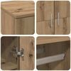 vidaXL Hochschrank Artisan-Eiche 80 x 39 x 178 cm Holzwerkstoff