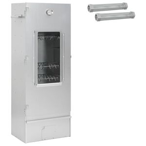vidaXL R&auml;ucher Ofen 3 stk. 44,5 x 29 x 110 cm Verzinkter Stahl Silber