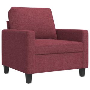 vidaXL Sessel Weinrot 60 cm Stoff