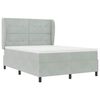 vidaXL Boxspringbett mit Matratze Hellgrau 200 x 140 cm Samt