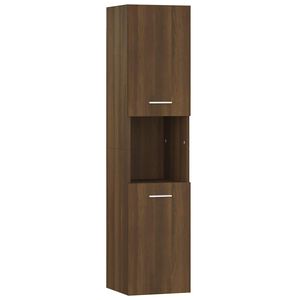 vidaXL Badezimmerschrank Braun Eichen-Optik 30x30x130 cm Holzwerkstoff