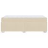 vidaXL Bettrahmen mit Matratze Creme 90 x 190 cm Stoff