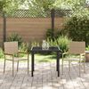 vidaXL Garten Essgruppe mit Kissen 3 pcs Beige Poly-Rattan