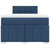 vidaXL Boxspringbett mit Matratze Blau 120x190 cm Stoff