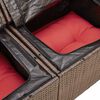 vidaXL 8-tlg. Garten-Sofagarnitur mit Kissen Schwarz Poly Rattan