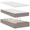 vidaXL Aufbewahrungsbett mit Matratze Taupe 90 x 200 cm Holzwerkstoff