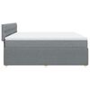 vidaXL Boxspringbett mit Matratze Hellgrau 200x200 cm Stoff
