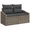 vidaXL Garten-Sofa-Set 6 pcs Grau Poly-Rattan