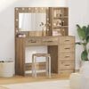 vidaXL Schminktisch mit Regal Braun 78,5 x 41 x 135 cm Holzwerkstoff