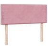 vidaXL Boxspringbett mit Matratze Rosa 120x210 cm Samt