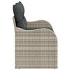 vidaXL Gartensofa mit Kissen Hellgrau 121 x 62 x 69cm Poly-Rattan