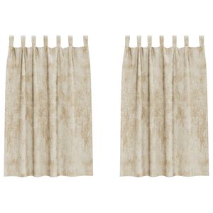 vidaXL Samtvorh&auml;nge 2 stk. Creme 175 x 140 cm Samt