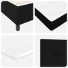 vidaXL Boxspringbett mit Matratze Schwarz 200 x 90 cm Stoff