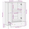 vidaXL Highboard 60x33x100 cm Massivholz Mango