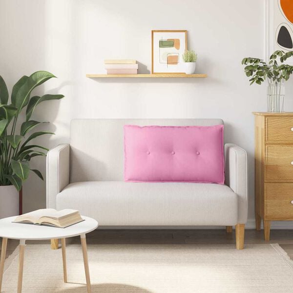 vidaXL R&uuml;ckenkissen Rosa 80 x 19 x 50 cm Stoff