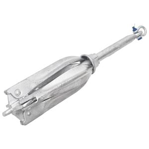 vidaXL Klappanker Silber 12 kg Feuerverzinktes Gusseisen