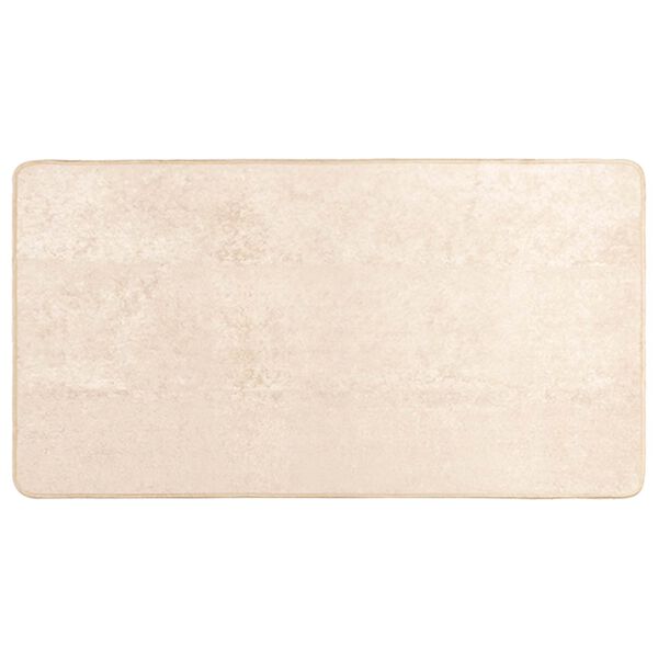 vidaXL Teppich Druck Creme 100 x 80 cm Polyester und PVC