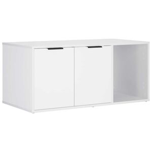 vidaXL Katzenkiste M&ouml;bel Wei&szlig; 100 x 49 x 45 cm Holzwerkstoff