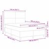 vidaXL LED Boxspringbett Hellgrau und Wei&szlig; 140 x 190 cm Cordstoff