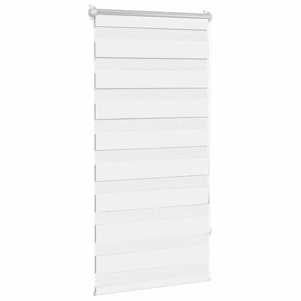 vidaXL Zebra-Rollo 80,9 x 150 cm, Stoffbreite 76,7 cm, Wei&szlig;