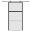 vidaXL Schiebet&uuml;r mit Beschlag Schwarz 102,5x205 cm Hartglas