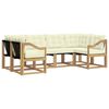 vidaXL Outdoor-Sofagarnitur 6 stk. Wei&szlig; und Creme