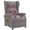 vidaXL Wing Back elektrischer Massagesessel Taupe Stoff