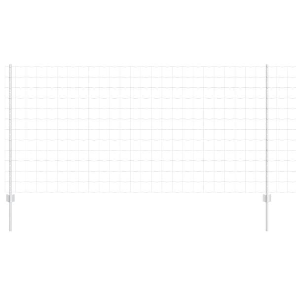 vidaXL Zaun mit Pfosten Silber 1,2 x 10 m Stahl