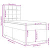 vidaXL Boxspringbett mit Matratze Creme 100x200 cm Stoff