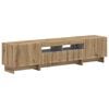 vidaXL 5-teiliges LED TV Schrank Artisan-Eiche Holzwerkstoff