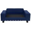 vidaXL Hundesofa Blau 81x43x31 cm Pl&uuml;sch und Kunstleder