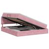 vidaXL LED-Speicherbett mit Matratze Rosa 180 x 200 cm Samt
