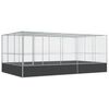 vidaXL Voliere mit Erweiterung Silbern 518x307x212 cm Stahl