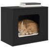 vidaXL Katzenhaus Schwarz 51 x 30 x 42,5 cm Holzwerkstoff