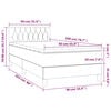 vidaXL Boxspringbett mit Matratze Dunkelblau 90x200 cm Samt