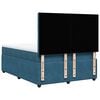 vidaXL Boxspringbett mit Matratze Blau 140x190 cm Samt