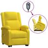 vidaXL Massagesessel mit Aufstehhilfe Hellgelb Stoff