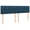 vidaXL Boxspringbett mit Matratze Blau 200x200 cm Samt