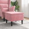 vidaXL Hocker mit Holzbeinen Rosa Samt