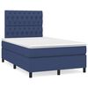 vidaXL Boxspringbett mit Matratze & LED Blau 120x190 cm Stoff