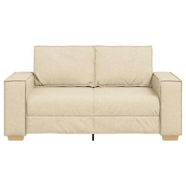 vidaXL 2-Sitzer Sofa Creme 160x78x84 cm Stoff