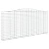 vidaXL Gabionen mit Hochbogen 5 Stk. 400x30x180/200cm Verzinktes Eisen