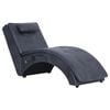 vidaXL Massage Chaiselongue mit Kissen Grau Wildleder-Optik