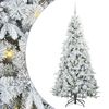 vidaXL K&uuml;nstlicher klappbarer Weihnachtsbaum Wei&szlig; 180 cm PE und PVC