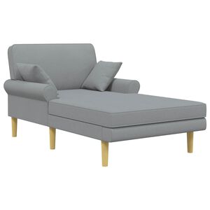 vidaXL Chaiselongue Hellgrau Stoff